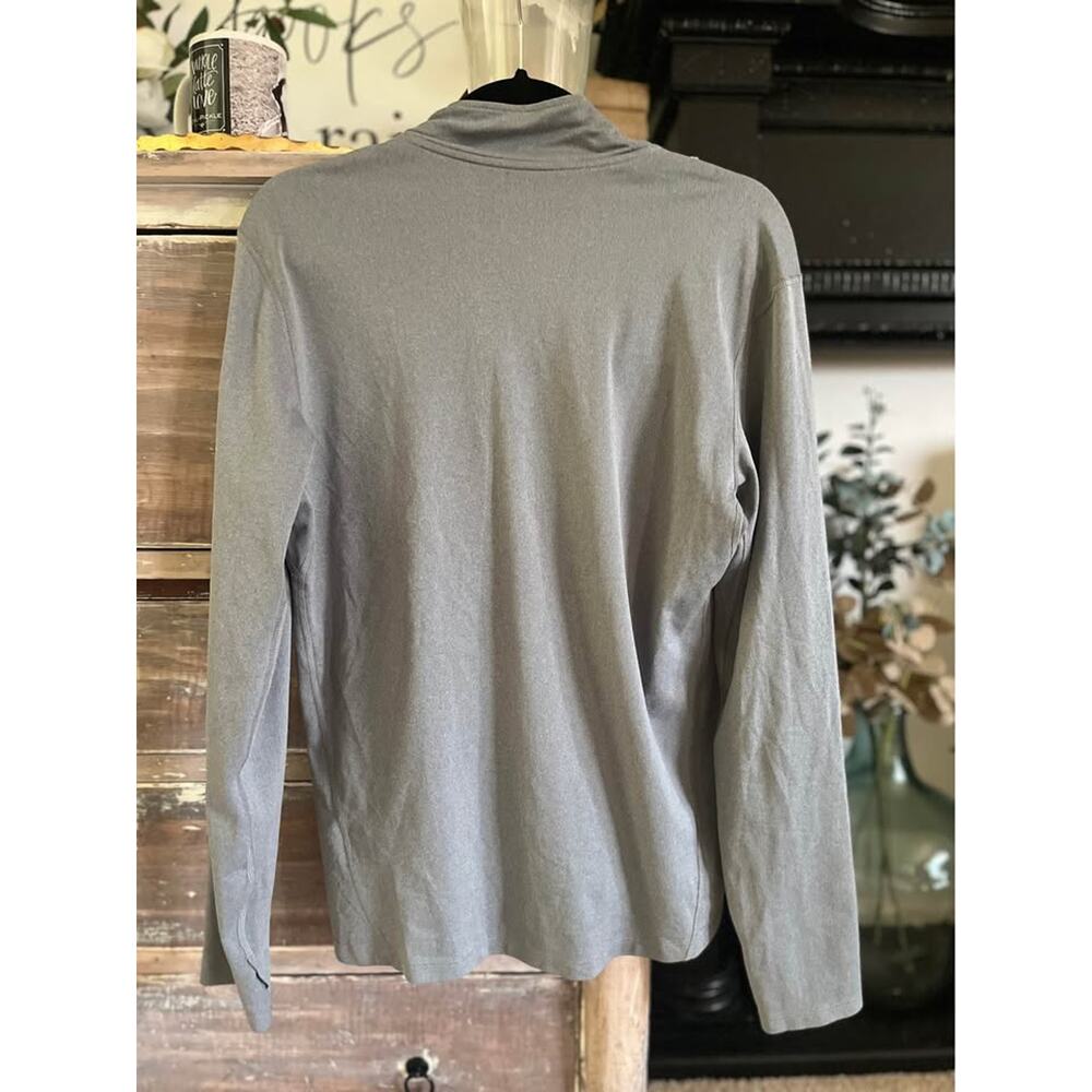 Women’s Nike Dri-FIT 1/4 Zip Pullover Long Sleeves Thumbhole Gray Medium Running - Picture 5 of 8